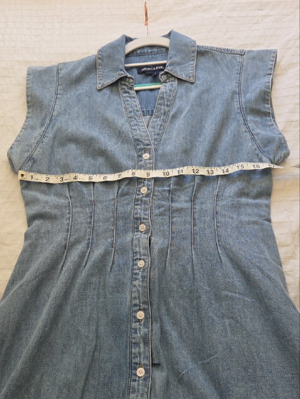 Veronica Beard Ruben Denim Midi Dress - Picture 3 of 9